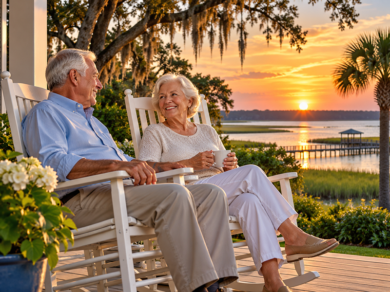 Aging & Mental Health 1 Older couple in rocking chairs